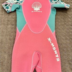 Kids Swim Wetsuit - Pink and Green